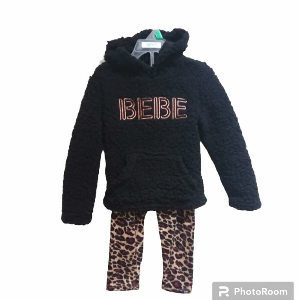 BEBE  Girls Sherpa Hoodie Set